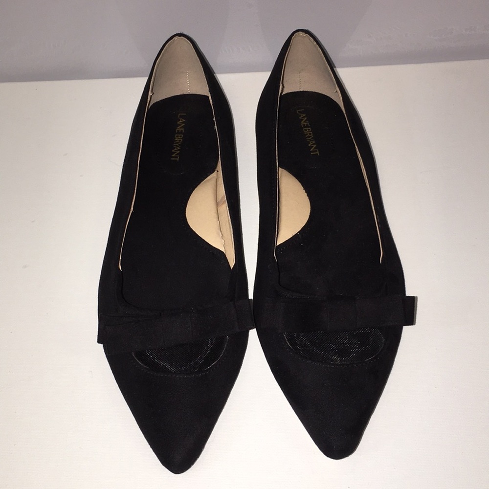 Lane Bryant Black Bowtie Flats